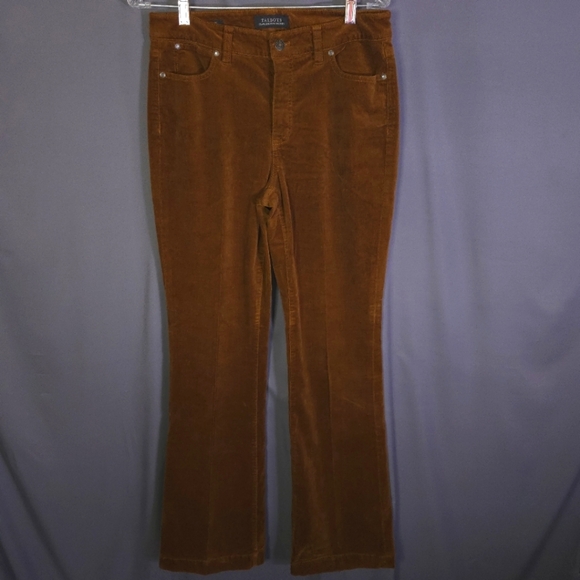 Talbots Corduroy Flare Pants Brown Size 6 Flawless Five Pocket - Picture 1 of 6